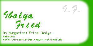 ibolya fried business card